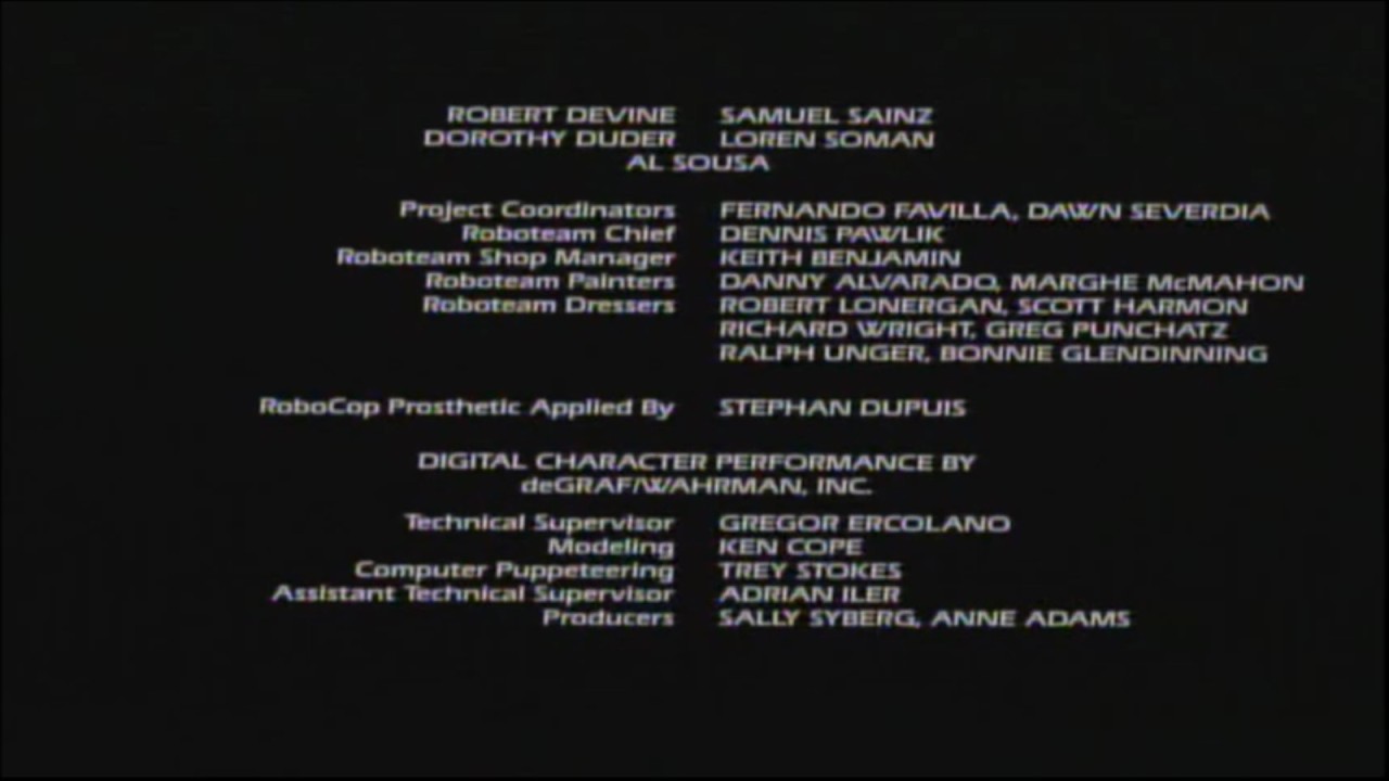 RoboCop 2 (1990) End Credits (MGM+ Marquee 2026)