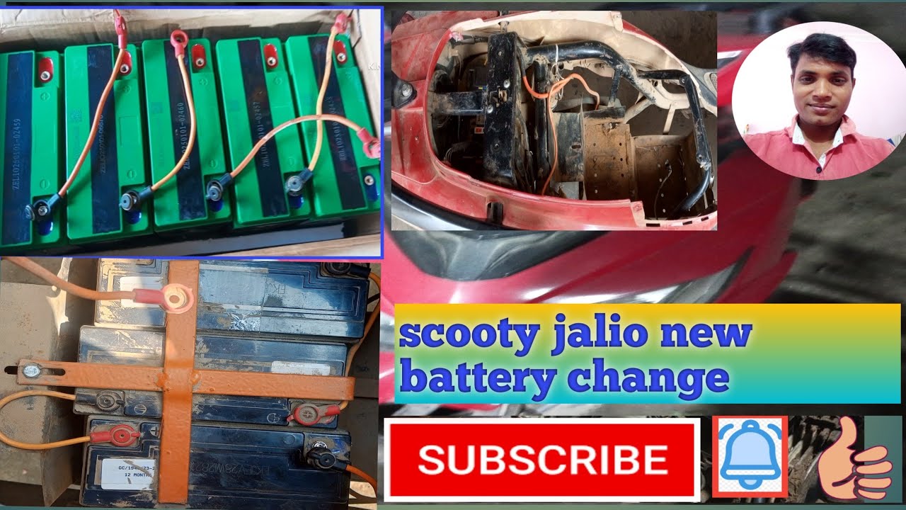 battery jalio scooty new battery change and servicing#bikelife #battery bike