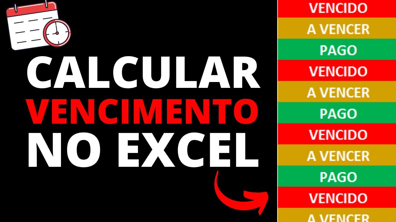 Como Calcular Vencimento no Excel: Fórmula Excel Data Vencimento