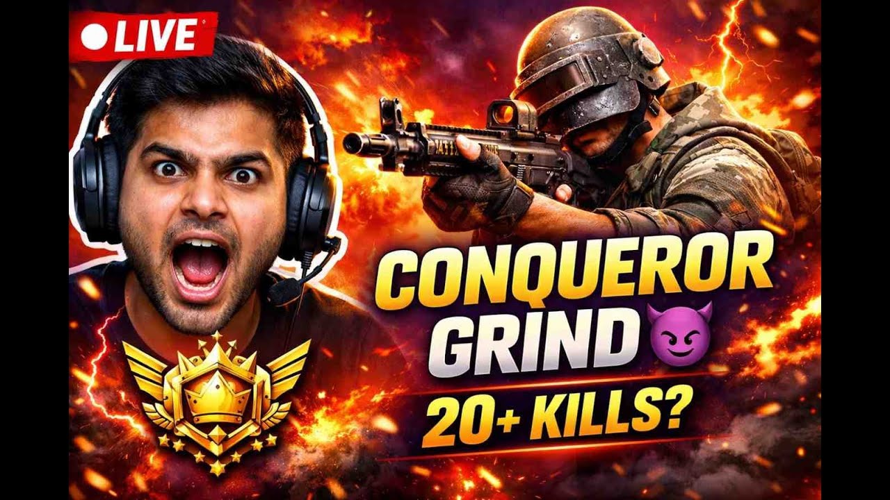 🔴 LIVE – BGMI Conqueror Push | Intense Rank Matches 😈