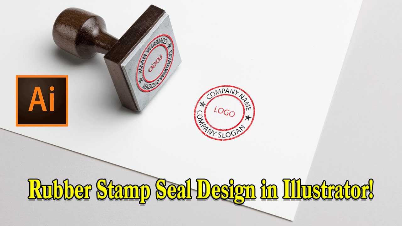 Rubber Stamp Seal Design in Adobe Illustrator | Vintage Stamp Effect Tutorial