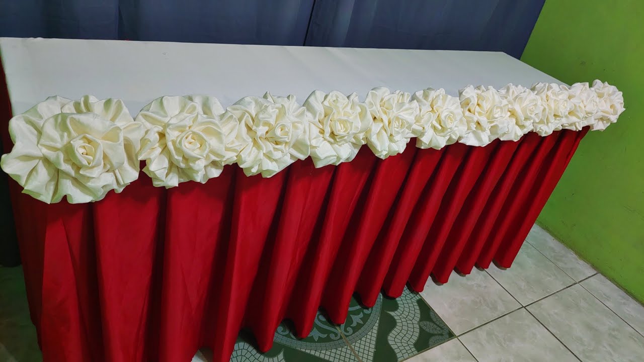 Basic ROSE FLOWER ON TOP / BASIC ROSE LINE #Tabledecor #diy #tutorial #tableskirting