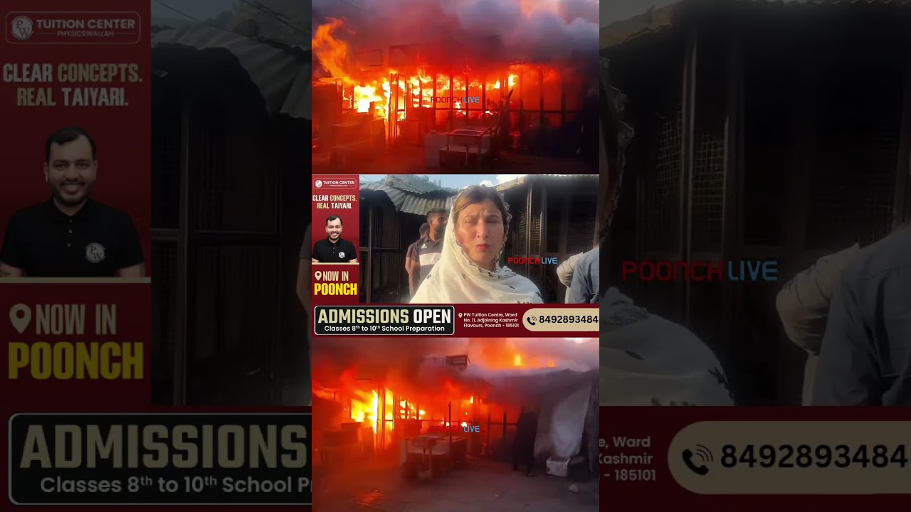 13 Shops Gutted in Massive Fire at Bufliaz Market; LG Assures Full Support to Affected Traders