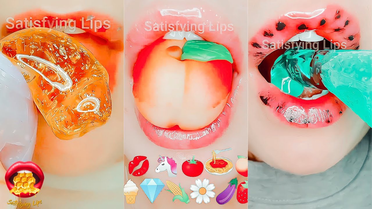 Satisfying ASMR Eating Emoji Food Relax Sleep Study Mukbang 먹방