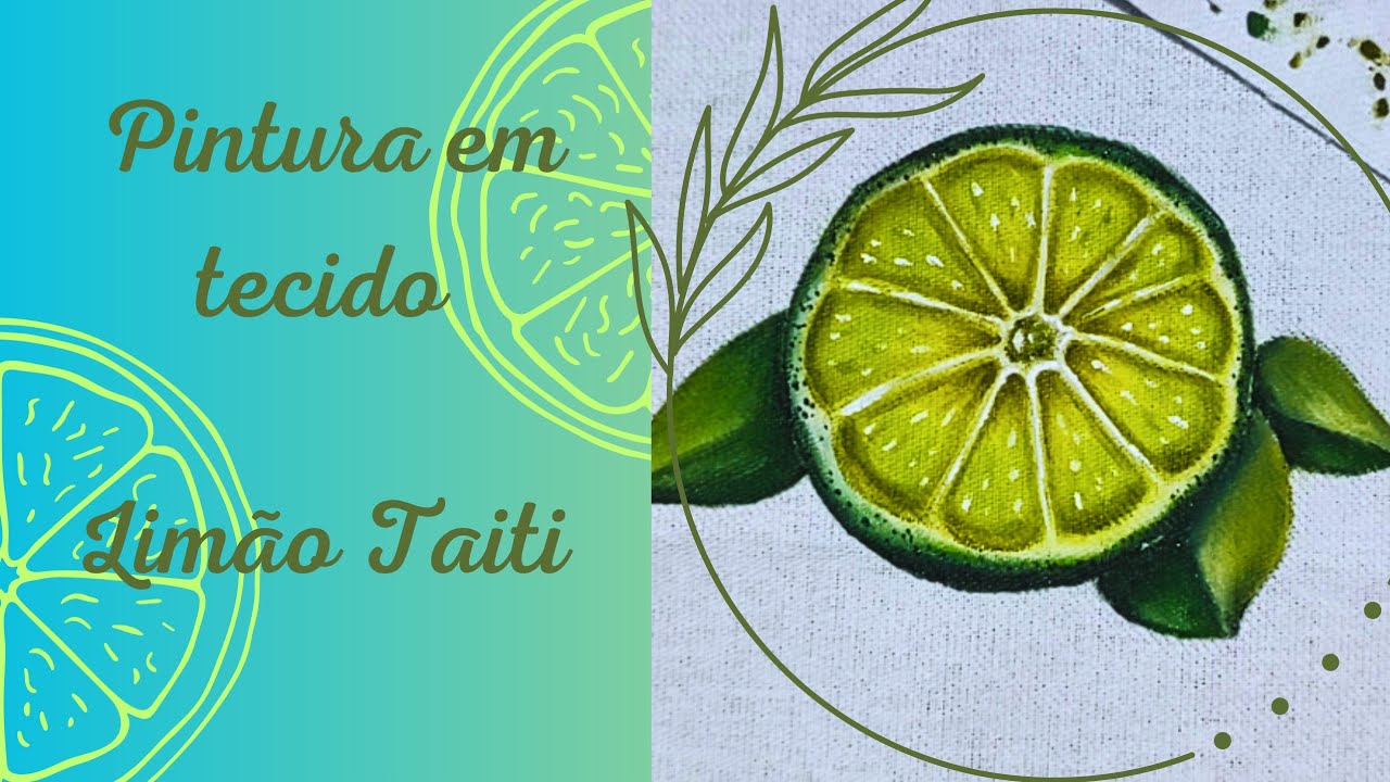 Pintura em tecido, Limão realista (Parte 2) Finalização.