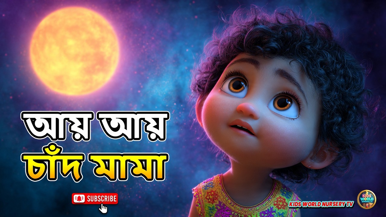 Aye Aye Chand Mama|আয় আয় চাঁদ মামা | Bengali Cartoon | Bengali Rhymes | Kids World Nursery TV