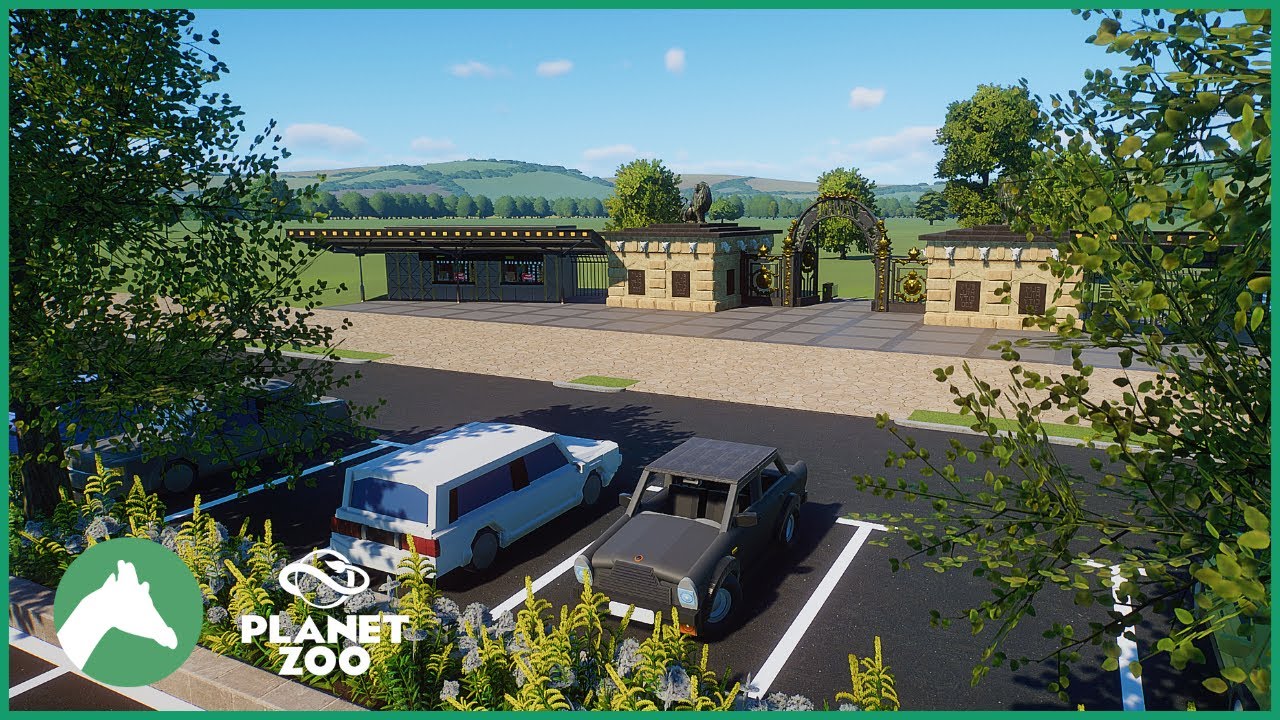 Parking Lot and Entrance | Elm Hill City Zoo | Ep. 1 | Planet Zoo