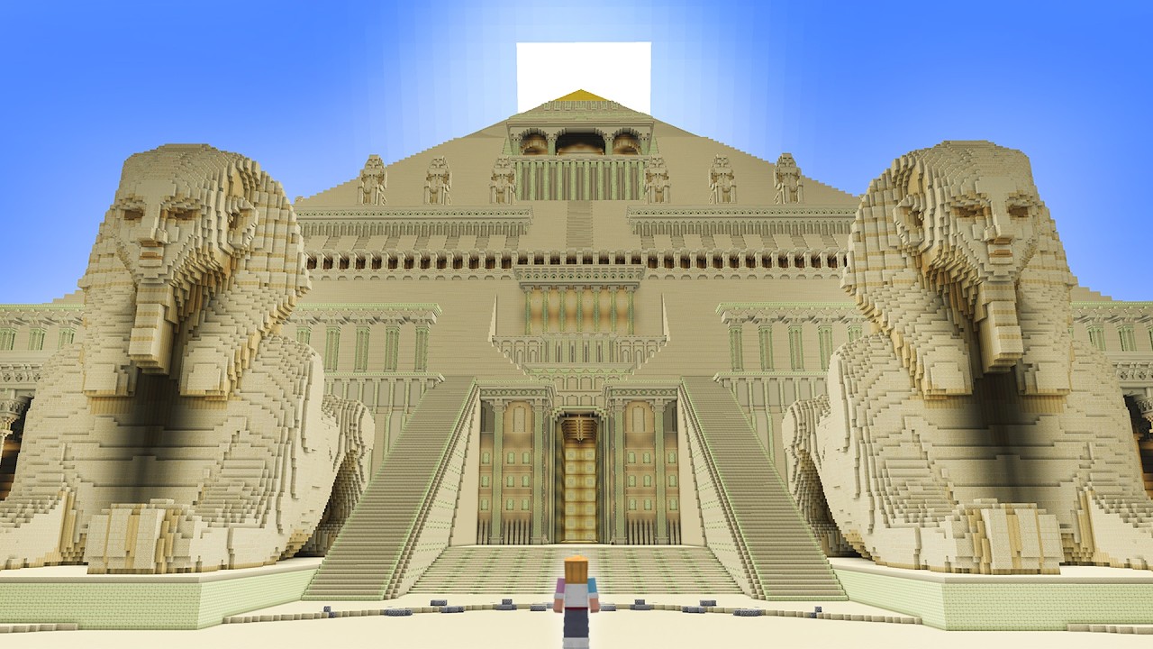 I built a 380 BLOCK TALL Pyramid in VANILLA Minecraft