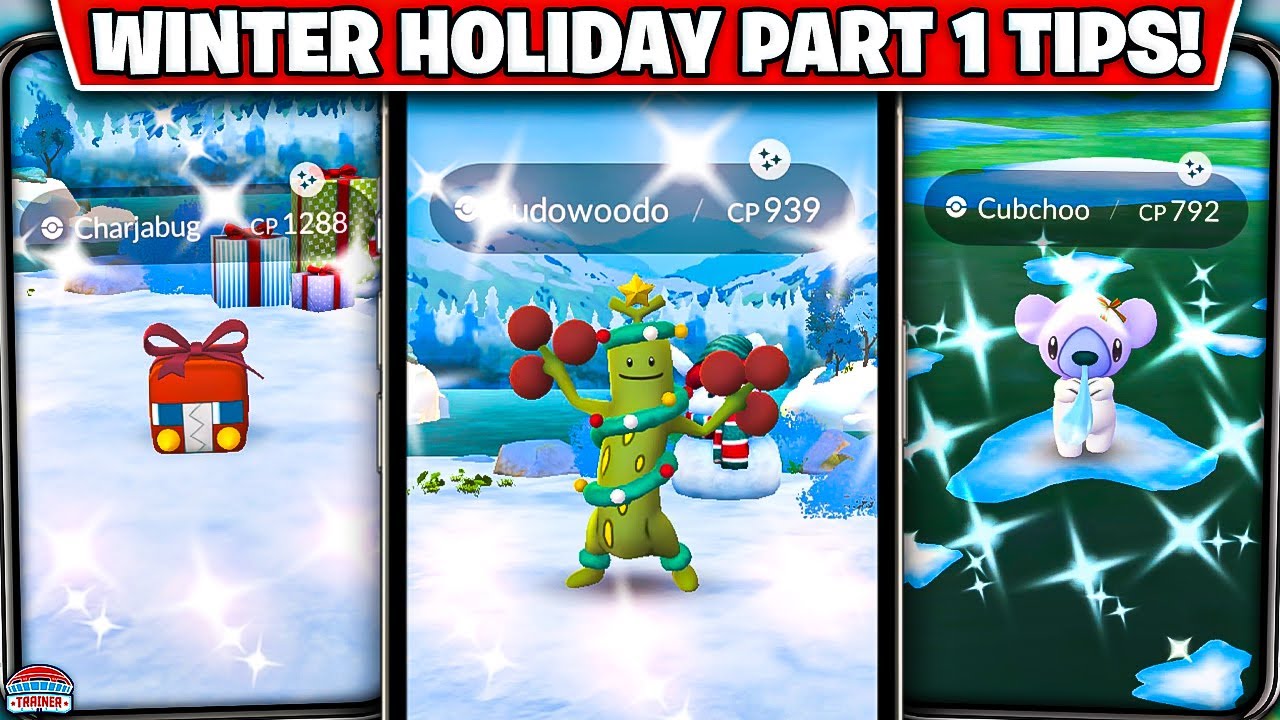 Top Tips for Winter Holiday Part 1! Shiny Charjabug, 7km Eggs & GO Pass XP!