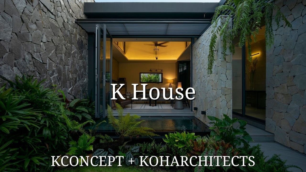 Discover this fascinating house with a tropical style garden