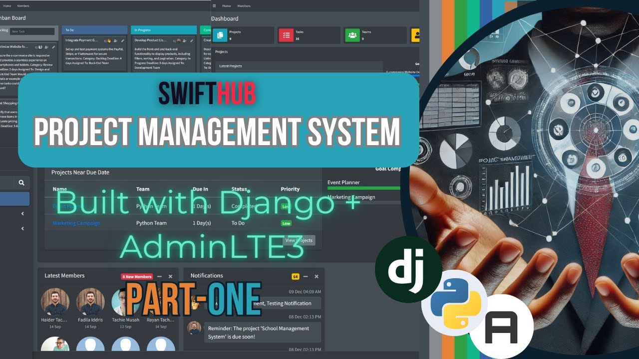 Build a Powerful Project Management System with Django + AdminLTE3 | Part 1 (Beginner-Friendly)