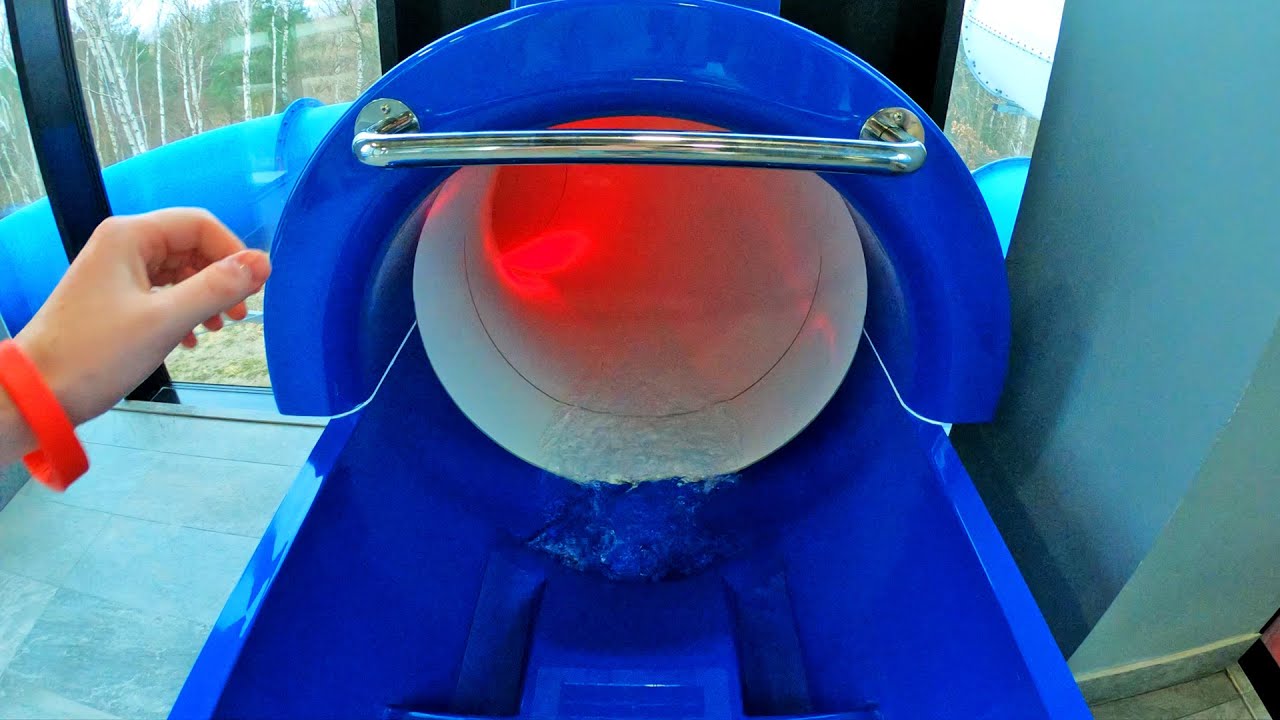 BLUE BLAST Water Slide at Baltic Park Molo Aquapark