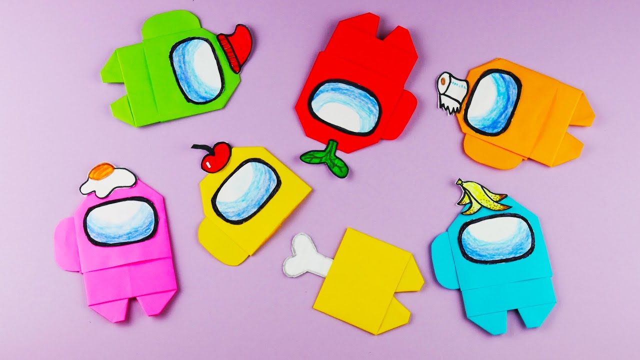 Origami ENTRE NOSOTROS de papel [Personajes caseros del juego Among As]