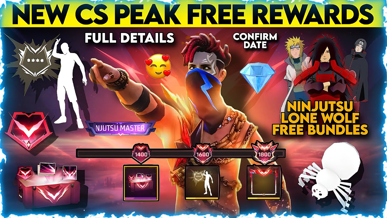 FREE FIRE NEW CS PEAK RANK FREE REWARDS | FREE FIRE CS PEAK NEW RANK | CS PEAK FULL DETAILS