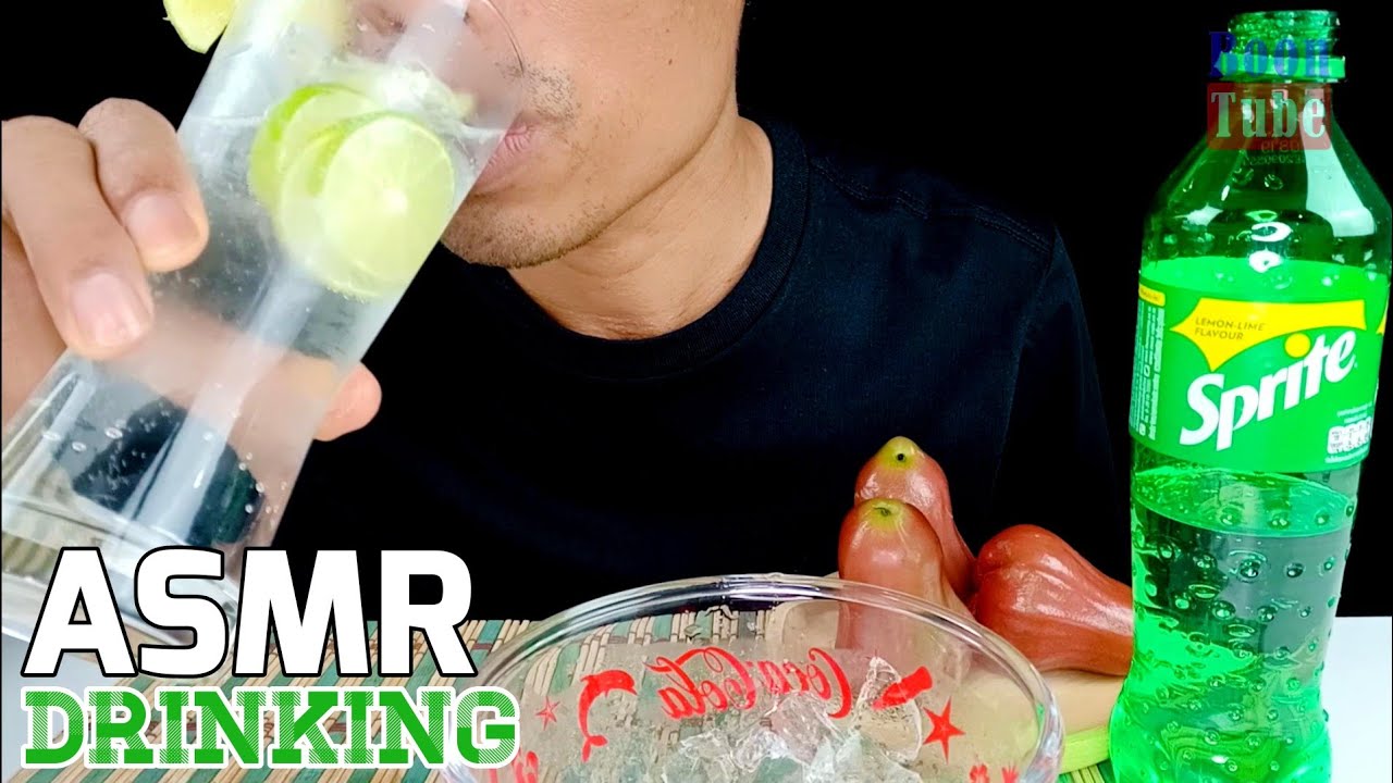 ASMR Drinking Soda ~SPRITE ~Lemon ~ Rose Apple (No Talking)| EP.87 I BoonTube