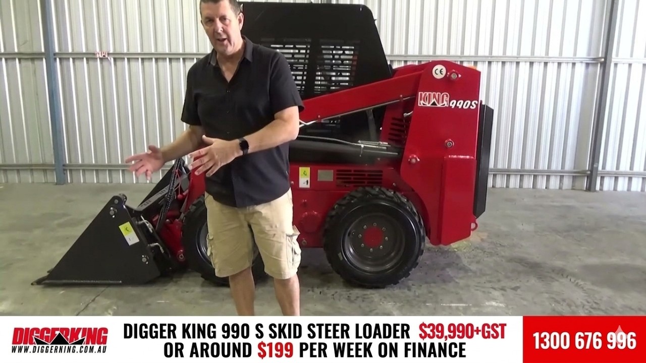 990S Skid Steer Loader Australia – 990kg Lifting Power | Enclosed Cab + Aircon