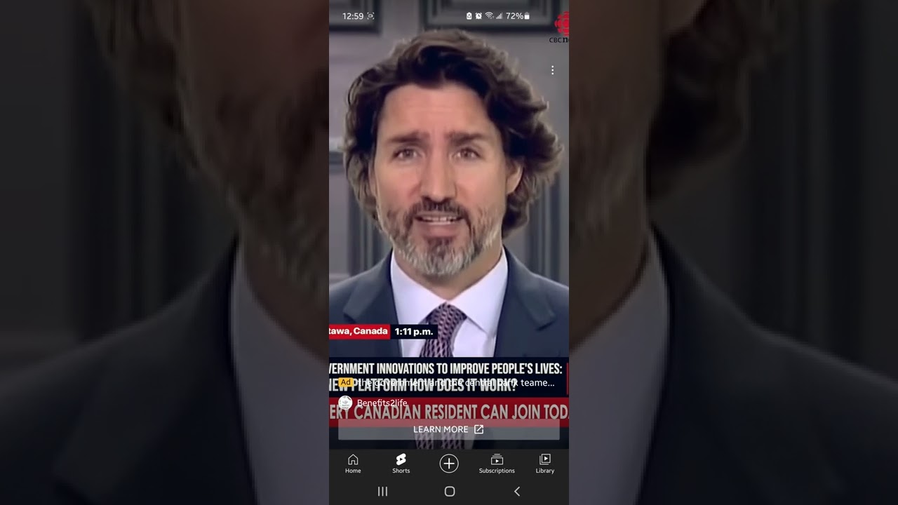 Ads advertising crypto speaking for Government of Canada - YT approved