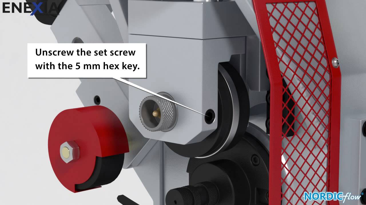 Enexia Installation Instructions: Changing roller pairs on the NordicFlow Roll Grooving Machine