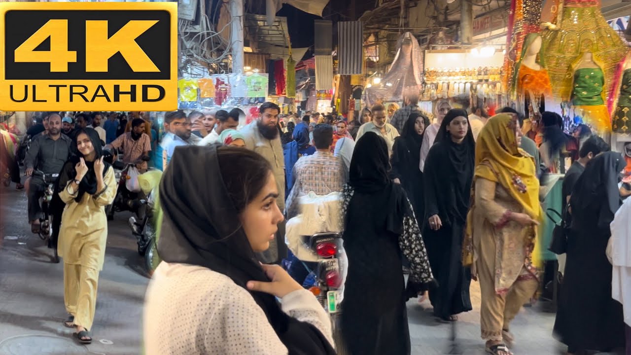 For The First Time Eid Shopping In Lahore 🇵🇰 Pakistan, City Walking Tour (Full Hd) Market Of Lahore