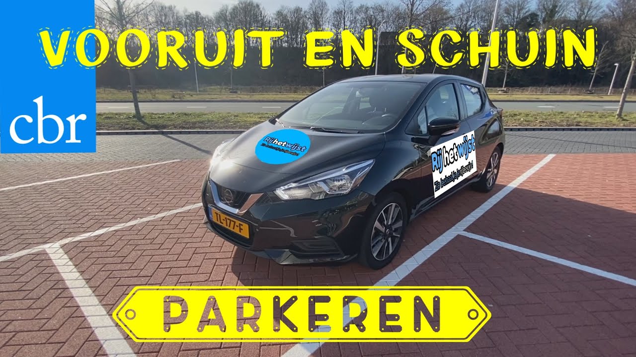Vooruit inparkeren / Schuin parkeren | CBR Praktijkexamen bijzondere verrichtingen!
