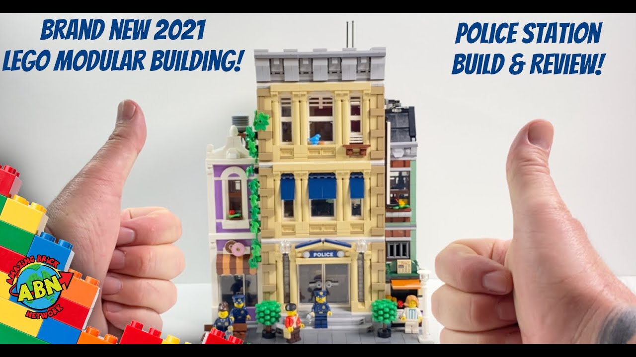 NEW LEGO Modular Police Station 2021 Set 10278 Build and Review - FIVE MINUTE VERSION