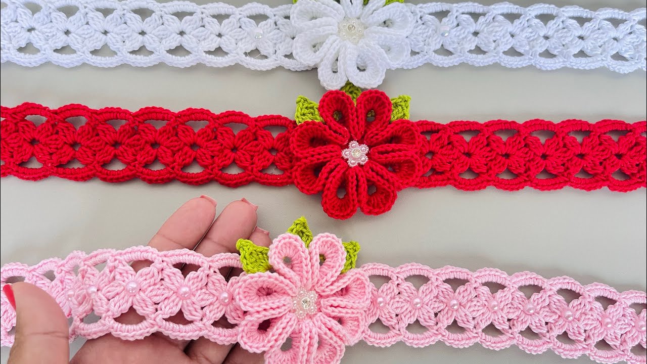 Tiara ou faixa em crochê para cabelo rápida e fácil