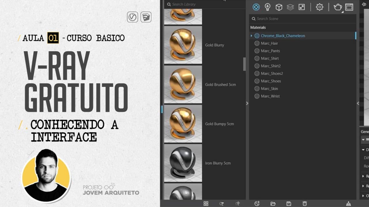 [CURSO GRATUITO DE V-RAY] AULA 01 - TUDO SOBRE A INTERFACE DE V-RAY