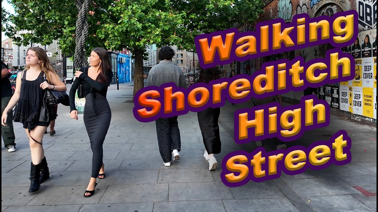 Walking in Shoreditch High Street, London | 4K City Walk 2025