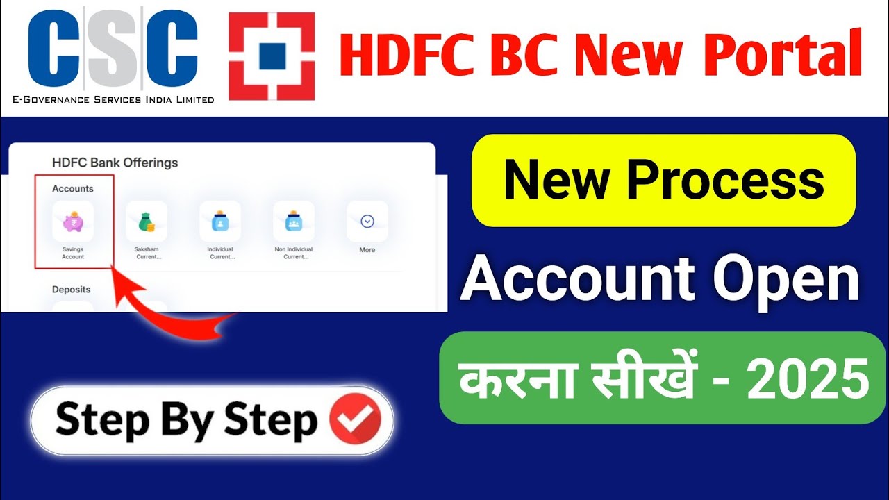 CSC HDFC BC Saving Account Opening For Customer: Step-by-Step Guide 2025 | HDFC Bank Saving Account
