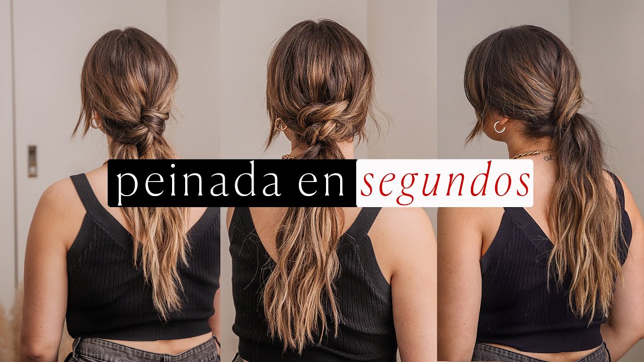 3 Peinados faciles (Coletas elegantes y fáciles) | Valentina Arjona