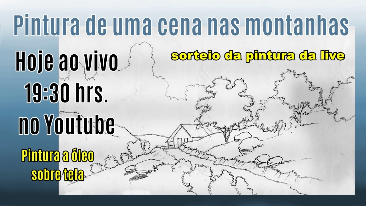 Como pintar uma cena de montanha