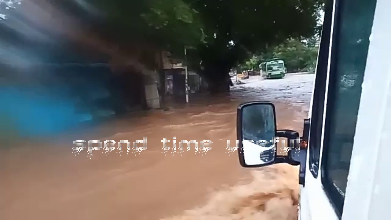 Perur River 9th August 2019. Flooding Noyyal River