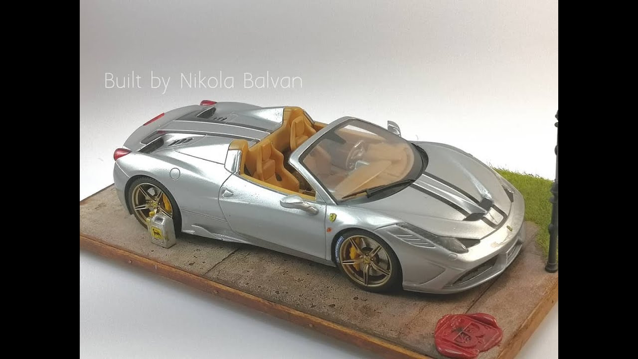 Ferrari 458 speciale silver color 1/24 Alpha Model show
