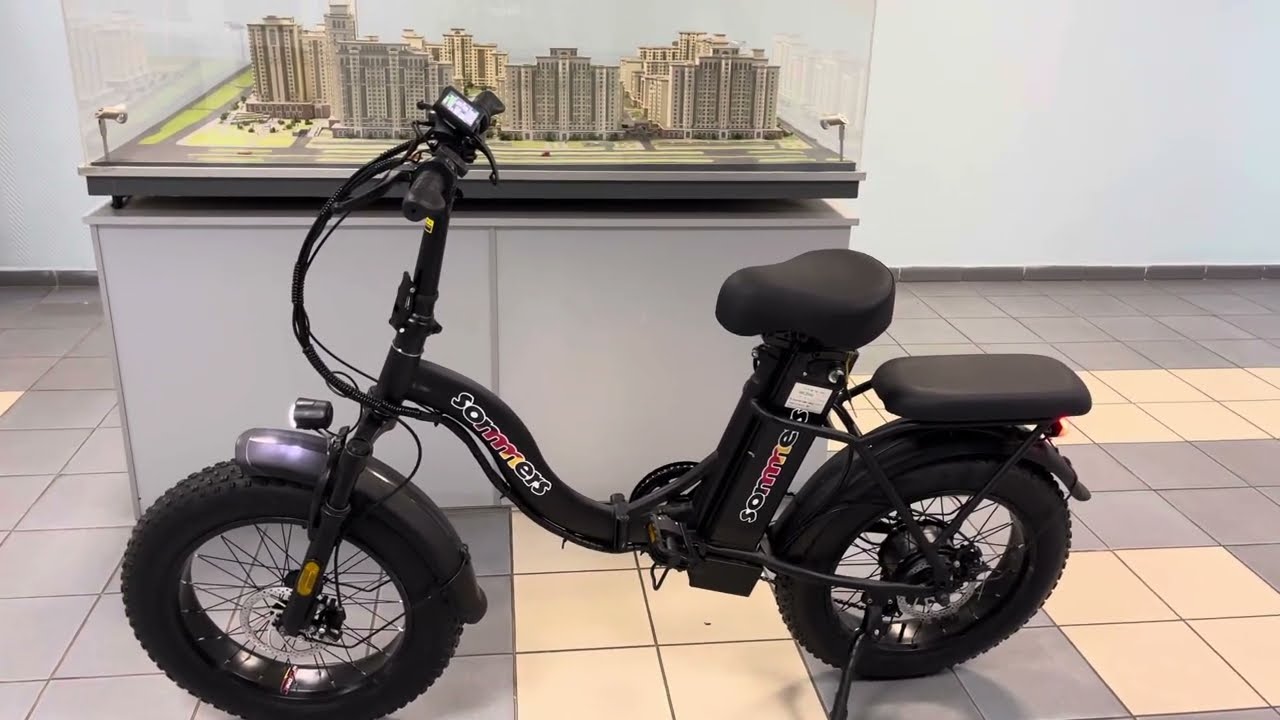 Складной электровелосипед фэтбайк 20*4 SOMMERS  BLACK TIGER D20 48 v 20 ah
