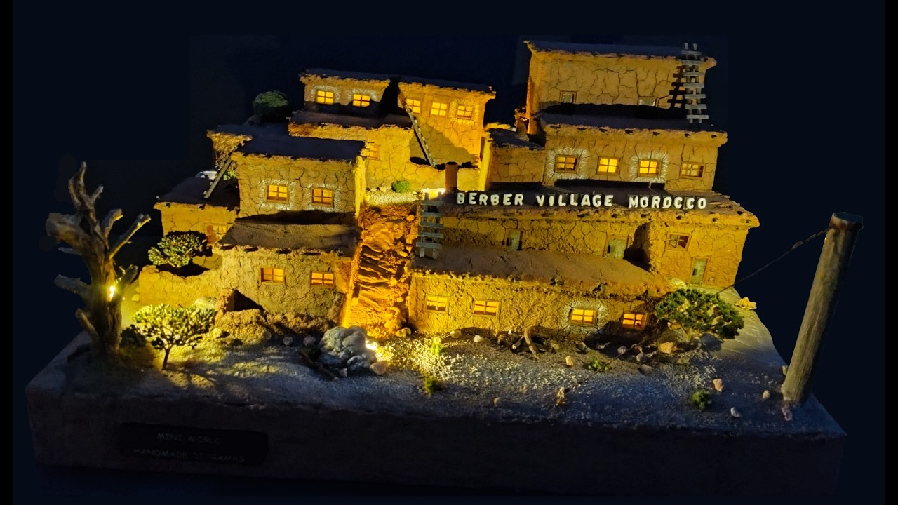 Berber Village Handmade Diorama - Morocco.