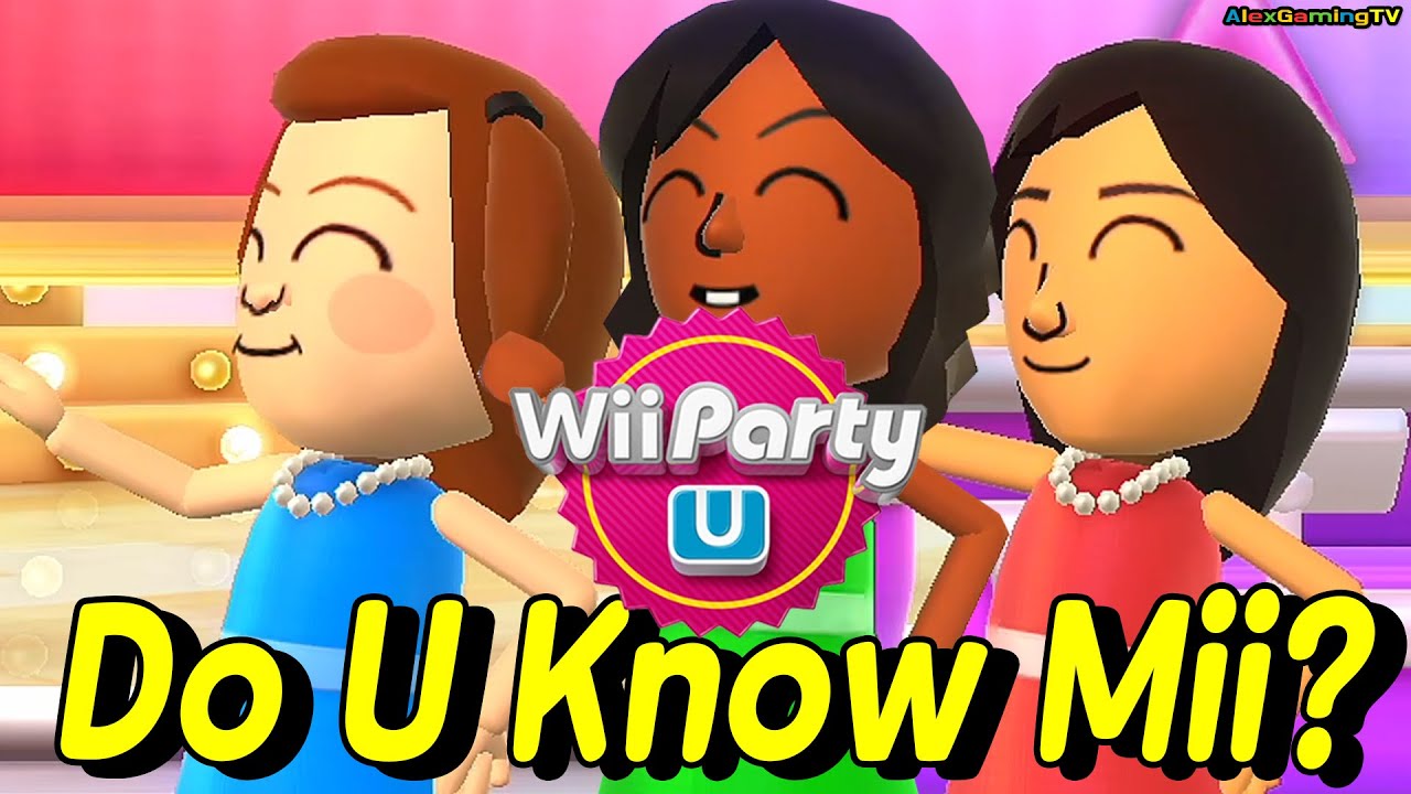 Wii Party U Do U Know Mii? Polly Vs Xixi Vs Haru Vs Dunbar | We're good Friend | AlexgamingTV