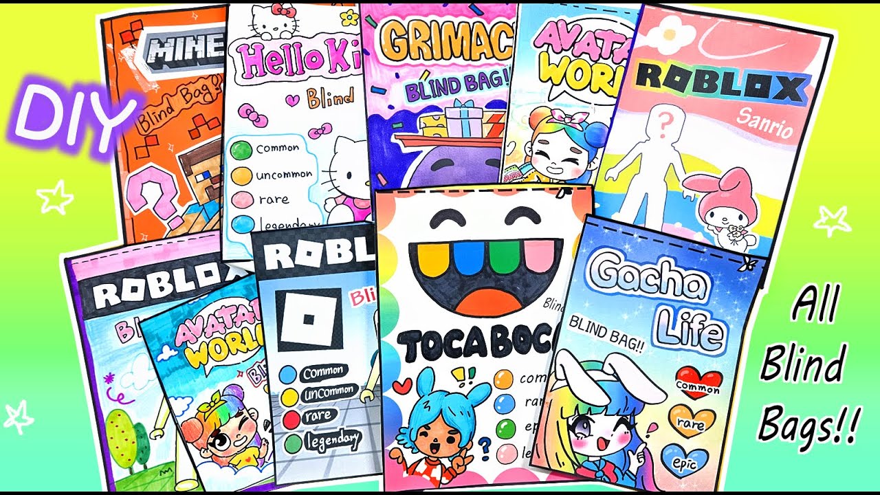 Paper Diy ✨Toca boca /Roblox Blind bag Unboxing #asmr #avatarworld