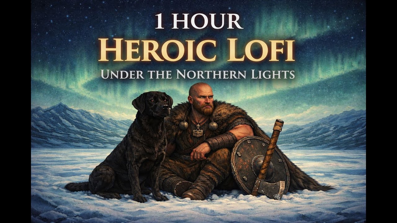 LoFi Beats | Heroic Viking under the Northern Lights Calm Focus & Endurance