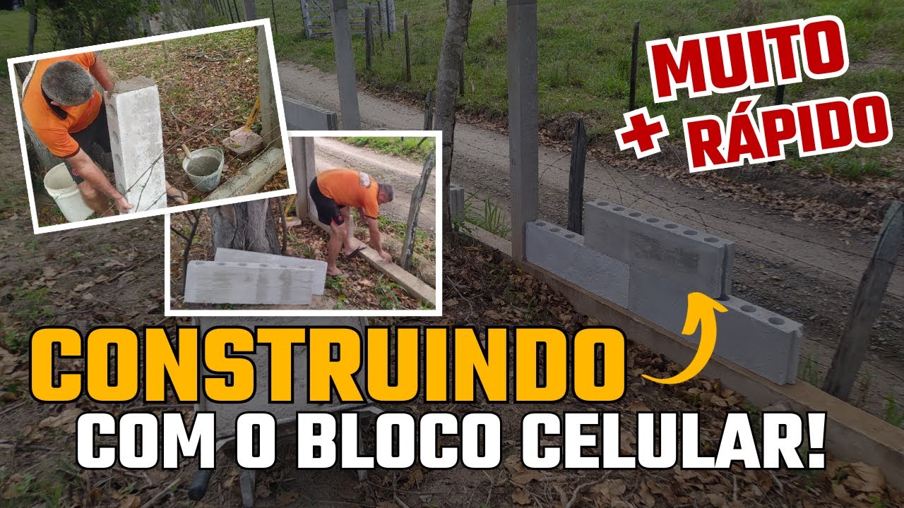 A OBRA É + RÁPIDA! Bloco de Concreto Celular rendeu e o muro está SUBINDO!
