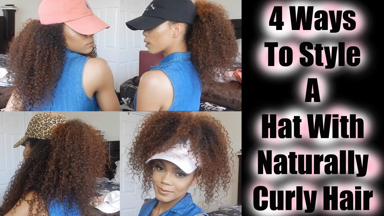 4 Ways To Style A Hat With Naturally Curly Hair | Kenzey Cooper