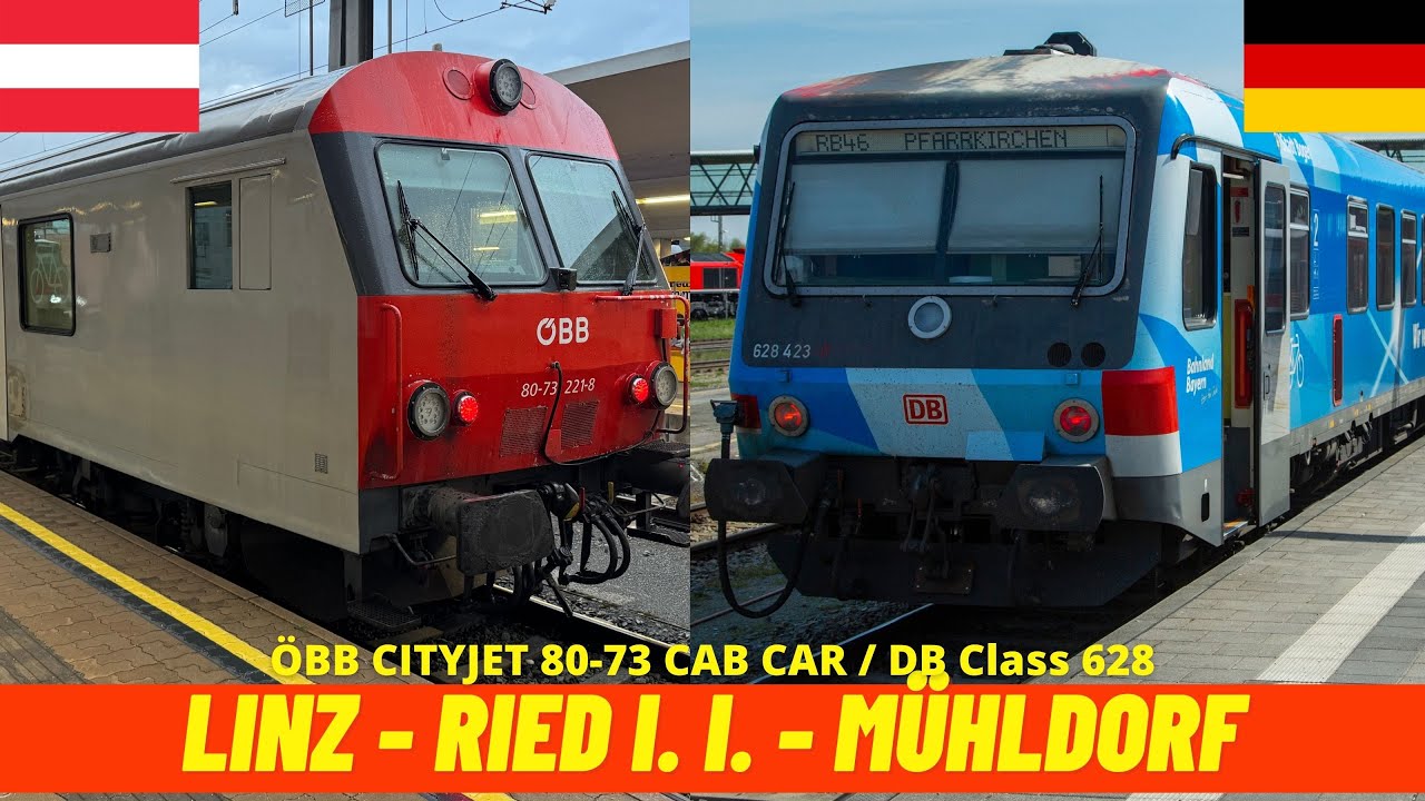 Cab Ride Linz → Mühldorf (ÖBB, DB, Austria, Germany, July 2025) train driver's view 4K