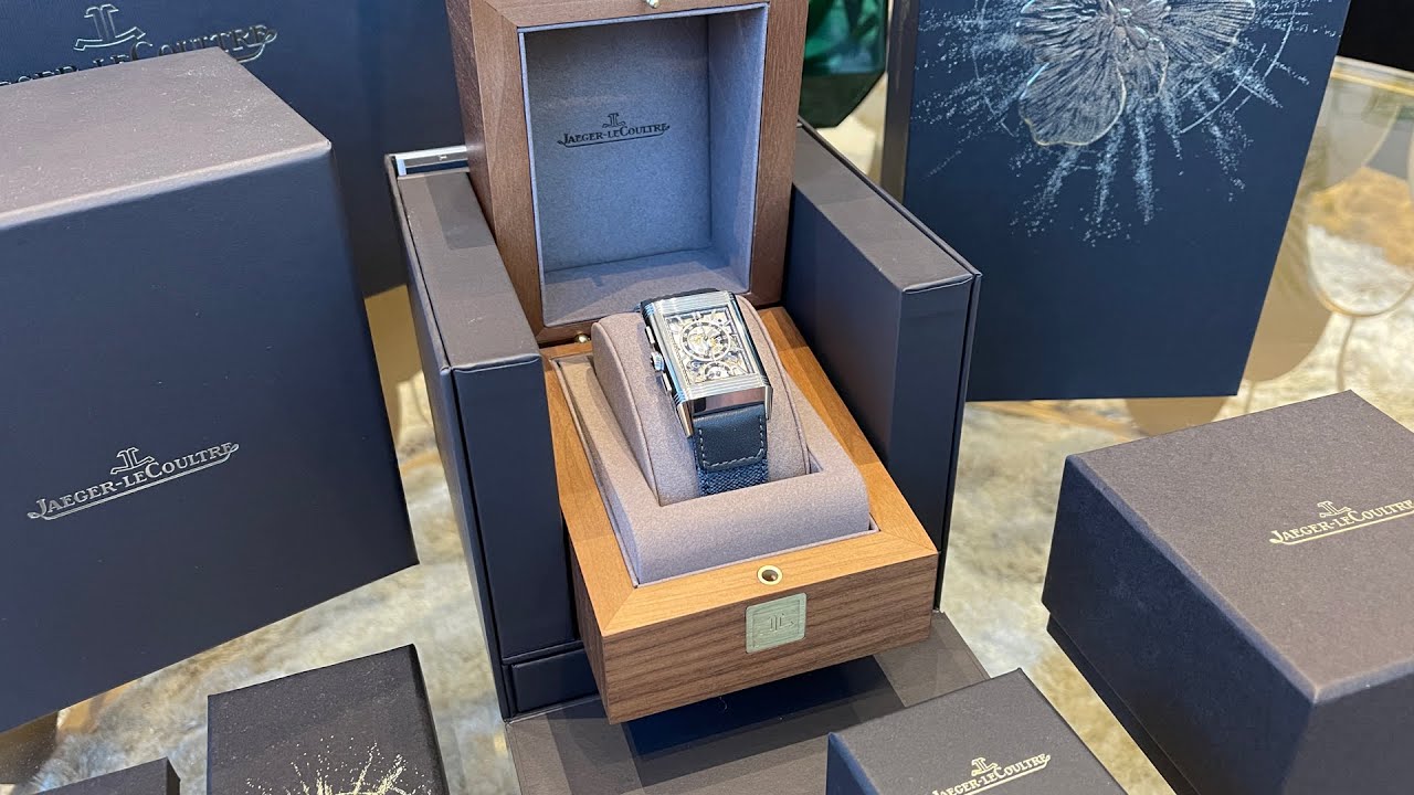 Распаковка и обзор Jaeger-LeCoultre Reverso Tribute Chronograph стальной синий Q389848J