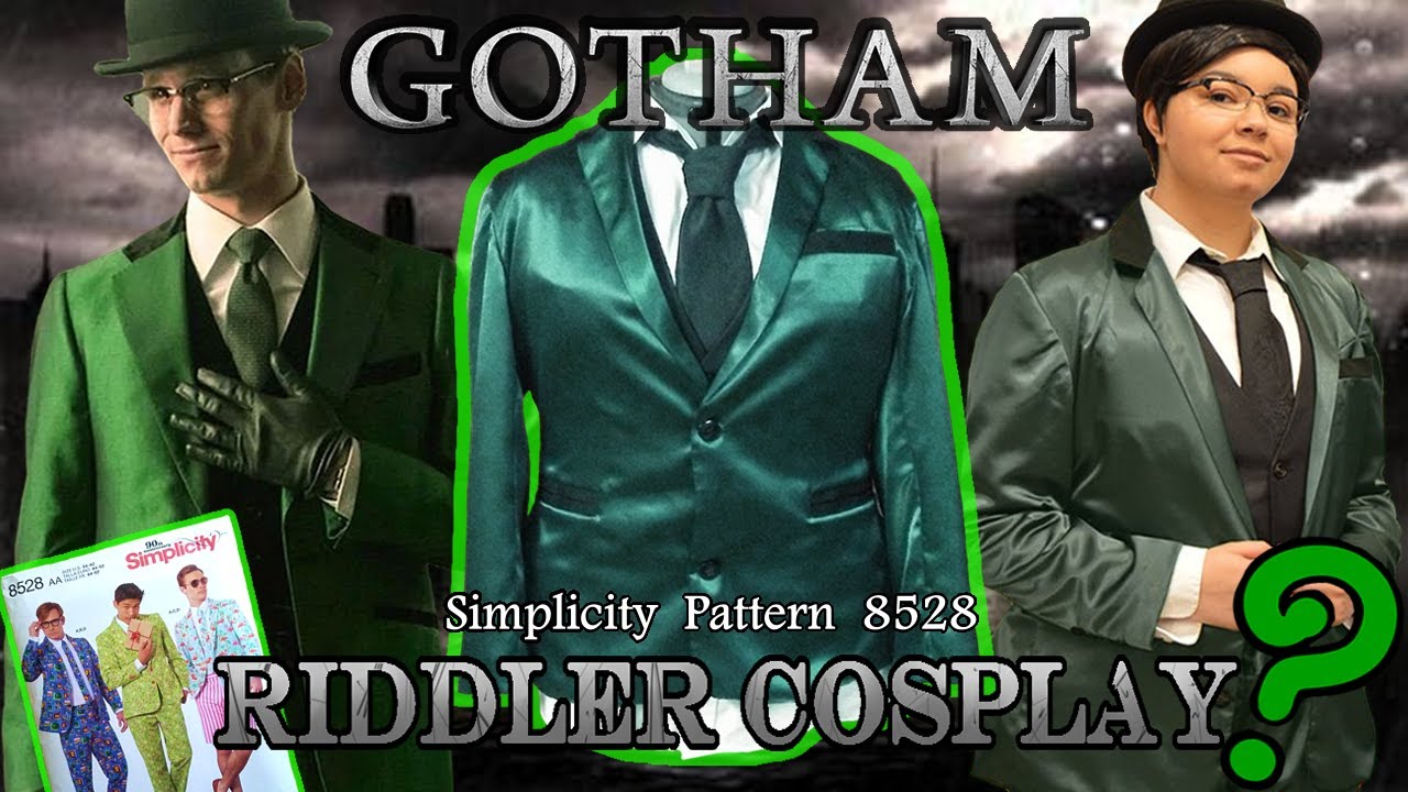 RIDDLER SUIT JACKET - Cosplay Making Video! (FIRST TIME USING PATTERN) Simplicity 8528
