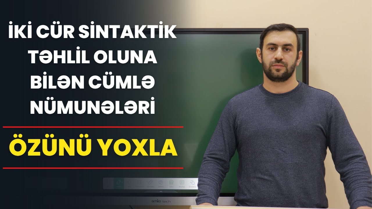 Sintaktik təhlil. 2 cür təhlil oluna bilən cümlələr. #azərbaycandili