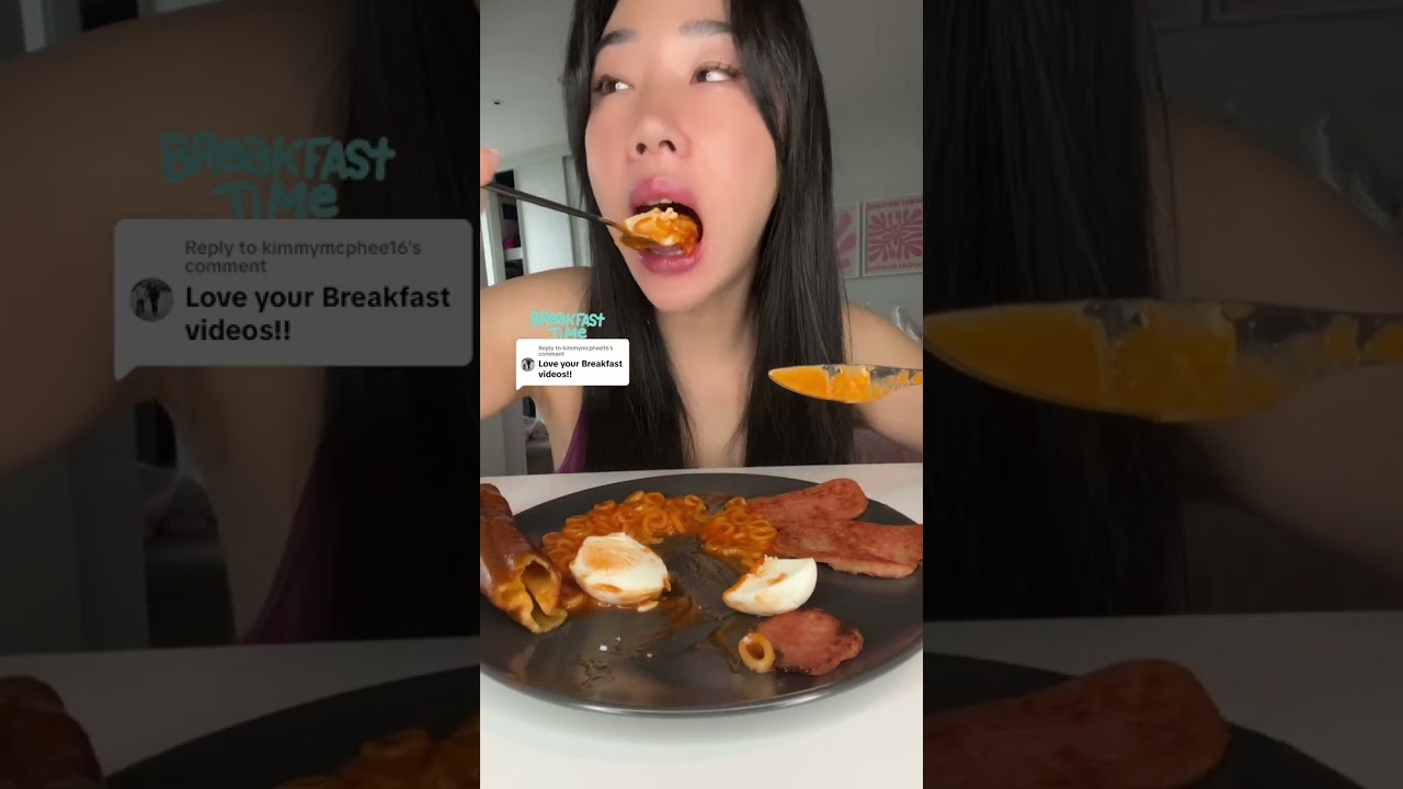 Spaghetti hoops, fried spam, boiled egg, crunchino pepper!