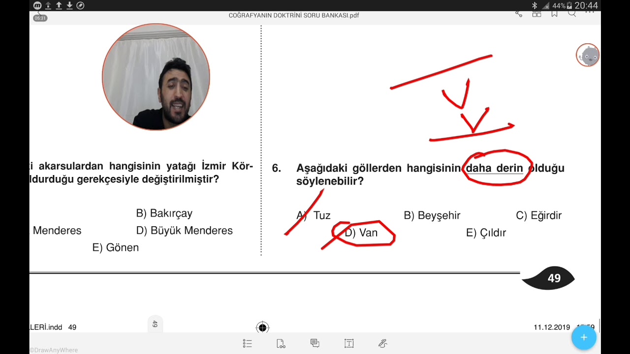 Türkiye'nin Yerşekilleri Test 7 Çözümü 🎯 (Coğrafyanın Doktrini Soru Bankası)