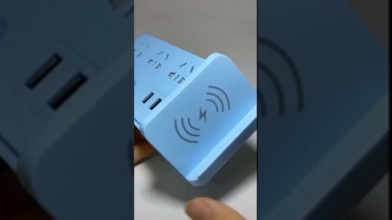 Wireless mobile charger with extension socket #wireless #smartlife #shorts @electricalelectronicshub