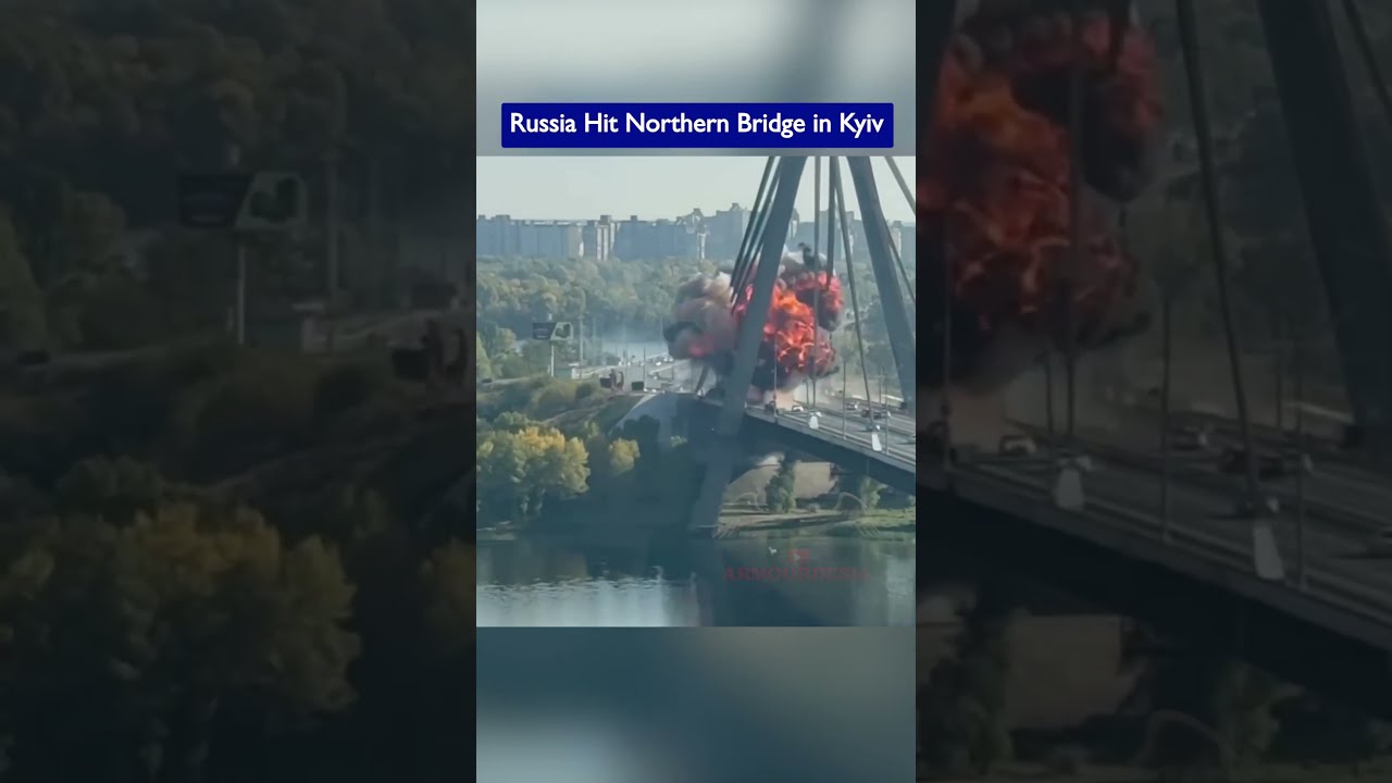 NEW Russian Dan-T Missile Hit Northern Bridge in Kyiv