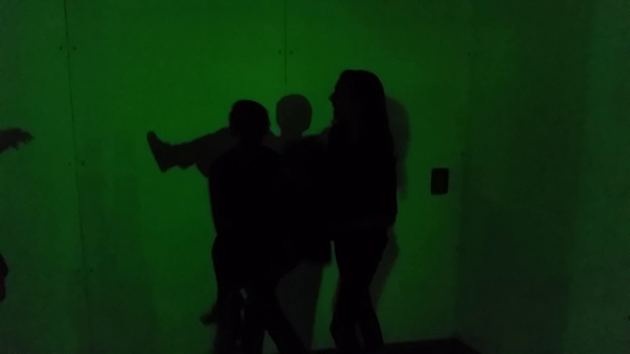 Johnny and Katie lifting Teddy in the Shadow Box Exhibit 1-4-17