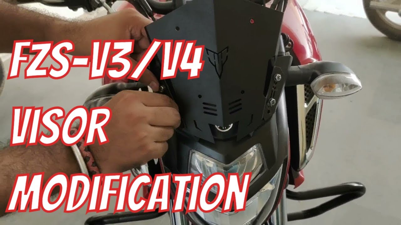 Yamaha FZS V3/V4 Visor or Windshield Modification l FZS-V3/V4 Visor Mod Secrets l